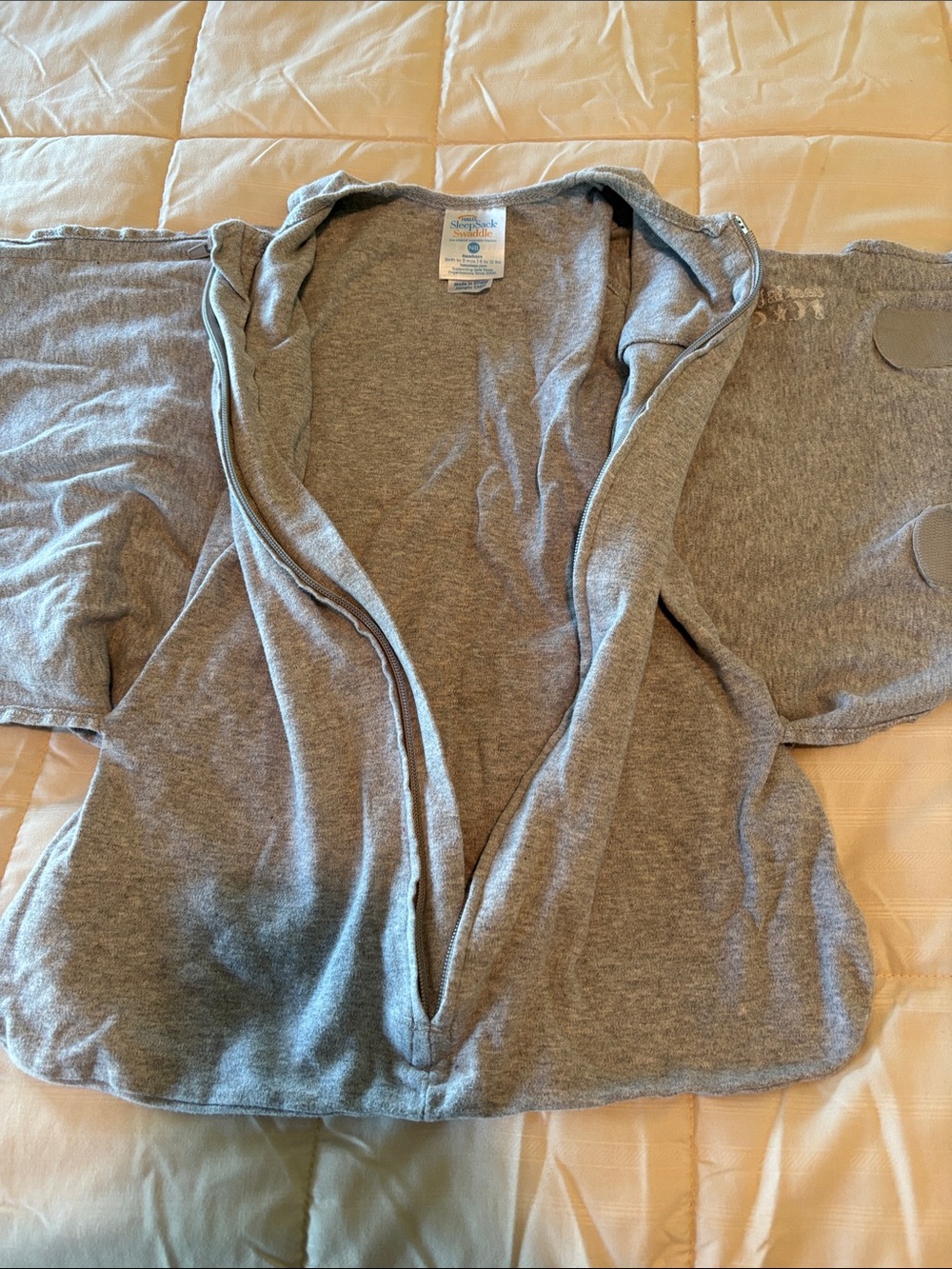 Halo Newborn Sleepsack Swaddle in Heather Gray - Picture 5 of 5